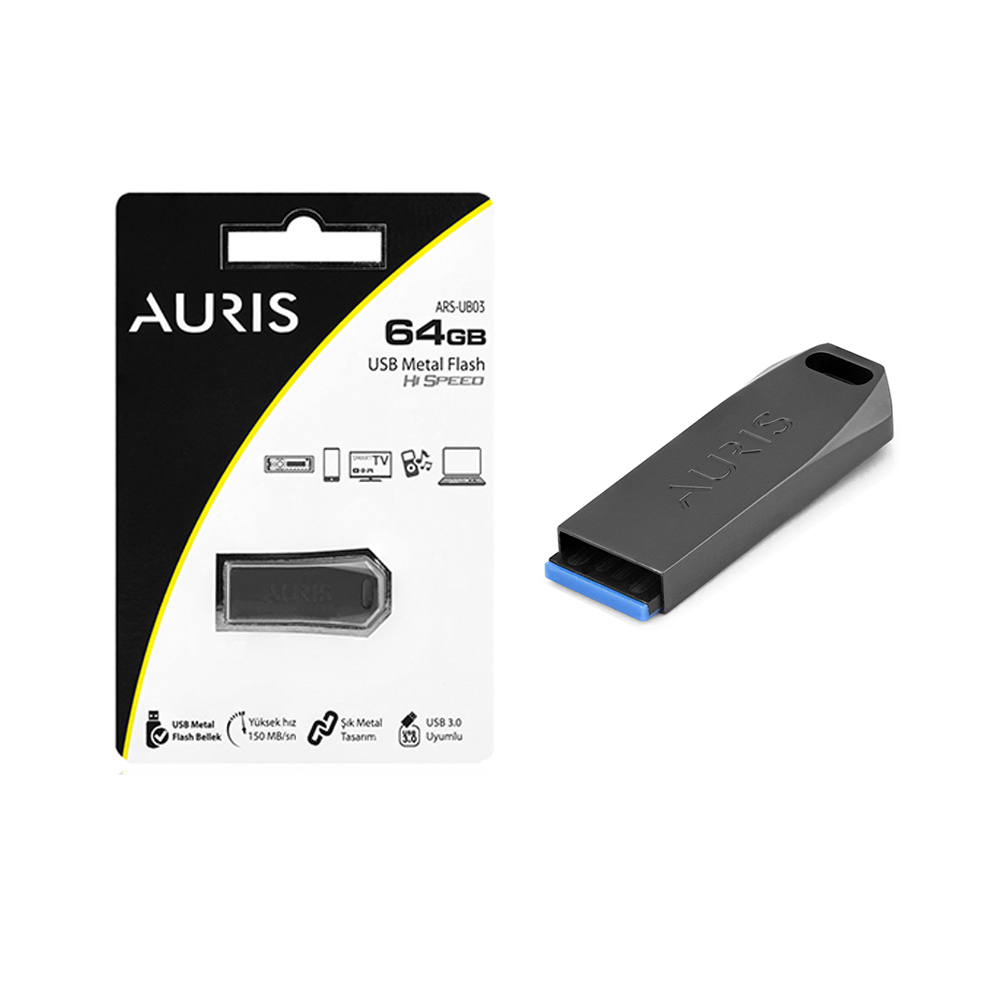 Auris USB 3.0 Metal Flash Bellek 64 GB